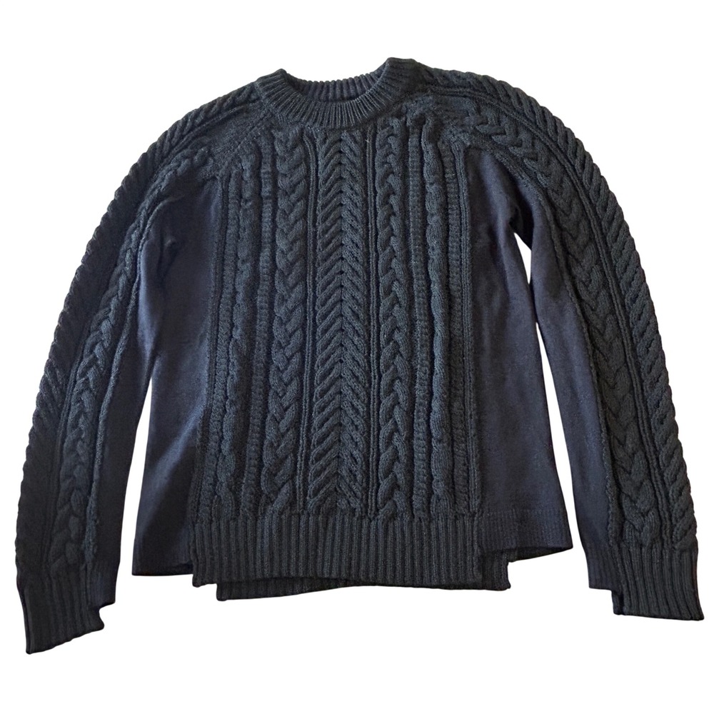 rag & bone Dexter Aran Cable-Knit Sweater wool XS